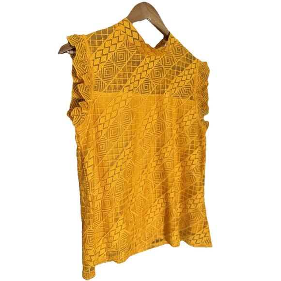 Calligraphie‎ Gold Top Size Medium Boho Sheer Cottage - Picture 1 of 6